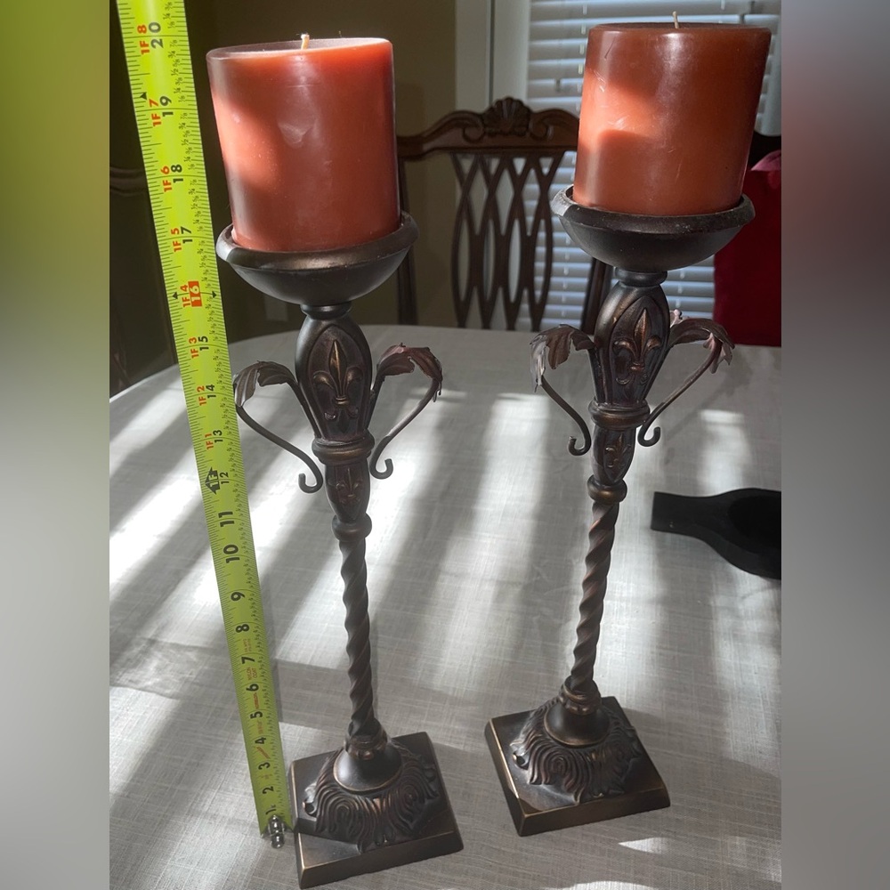 Candle holders with candles